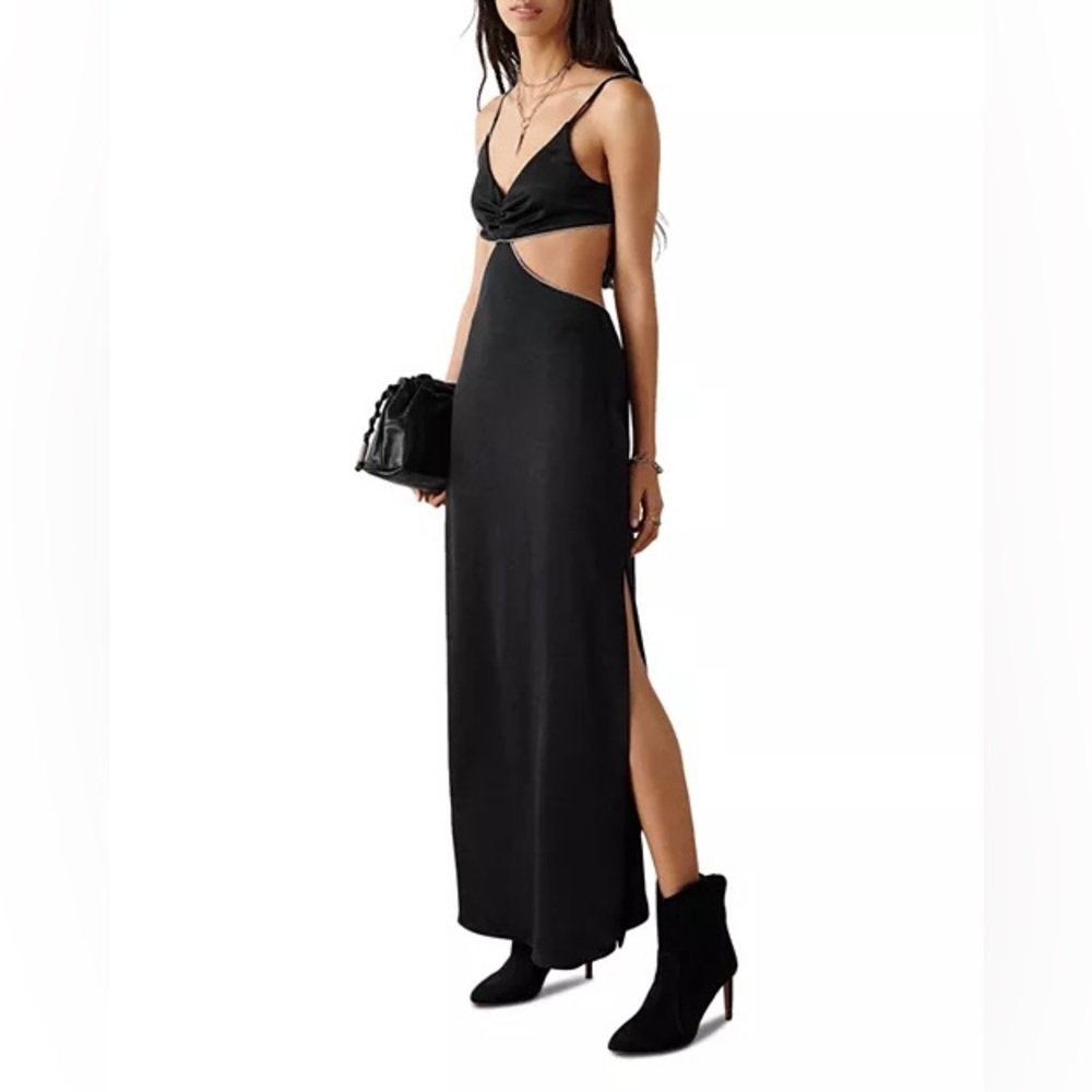 NWT ba&sh Black Rhinestone Nora Dress Size US 8